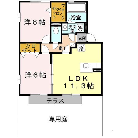 サンフィールドⅠ棟の間取り