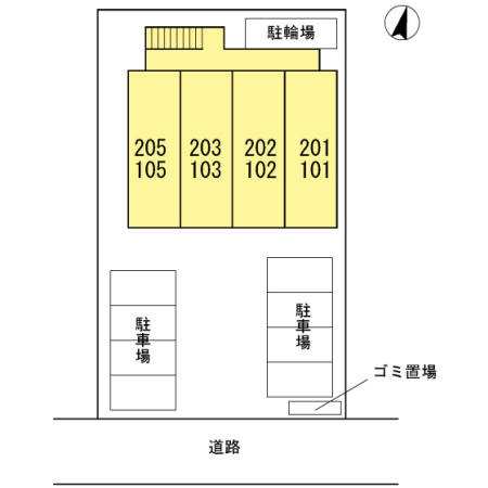 ベルツリーⅡ　　刈谷市近郊の賃貸ならクラスホーム刈谷店の区画図