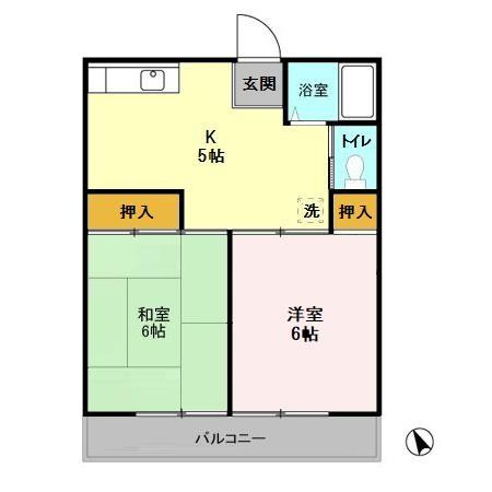 シティハイムアサノＢの間取り