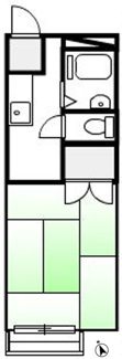 【間取り】 | パナハイツ山三 | 1K