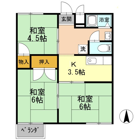レスト北新川　Ｂ棟　　刈谷市近郊の賃貸はクラスホーム刈谷店の間取り