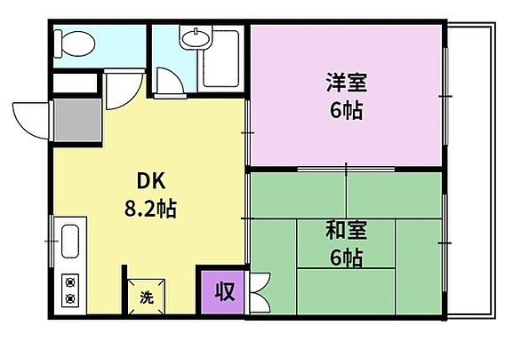 アザレアハイツ蒲池の間取り