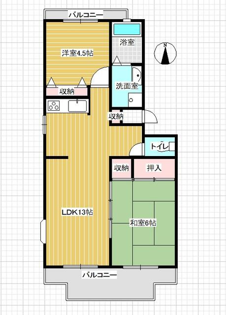 グリーンヒルズ中野木の間取り