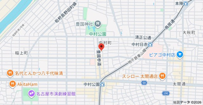 【地図】 | ボヌール中村公園