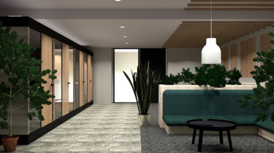 【その他共用部分】 | プレディアコート森下テラス | ワークラウンジ（イメージパース）