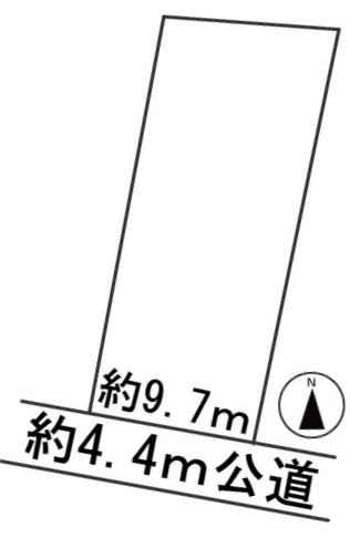 ５８１９６　羽島郡笠松町北及土地の区画図