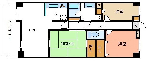 藤和喜志ハイタウンの間取り|イメージ画像になります。