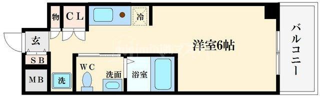 エスリード心斎橋西の間取り