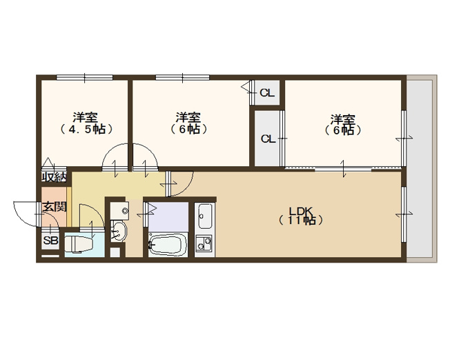 【間取り】 | LakiaMaison帝塚山西
