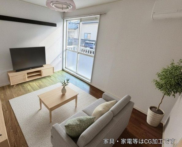 プラッツ石塚の洋室|※掲載写真はCGによるバーチャルステージング加工を施したイメージです。家具・家電・小物等は実際には設置されておりません。