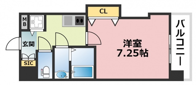 Luxe深江橋の間取り