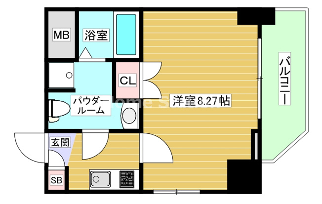 【間取り】 | ディナスティ福島Ⅱ