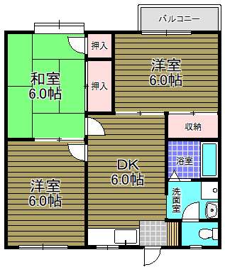 ロイヤルハイツ福田B棟の間取り