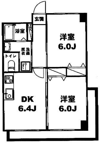 月村マンションNo.32の間取り