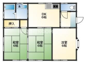 鮫島貸家の間取り