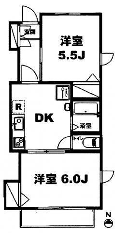月村マンションNo.２の間取り