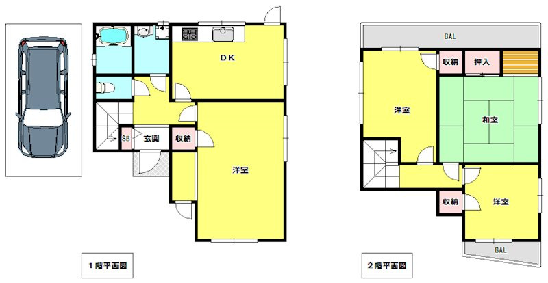 鈴蘭台北町7丁目戸建の間取り