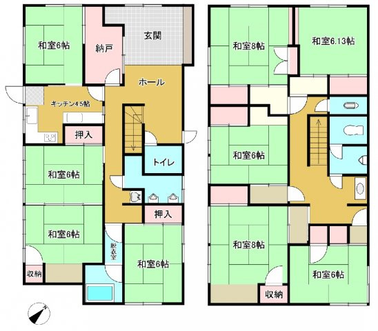 伊東市中央町　古屋付き土地|古屋　間取り図