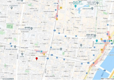台東区寿２丁目の店舗事務所の地図