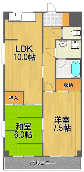 【間取り】 | 募集のお部屋は反転してます。