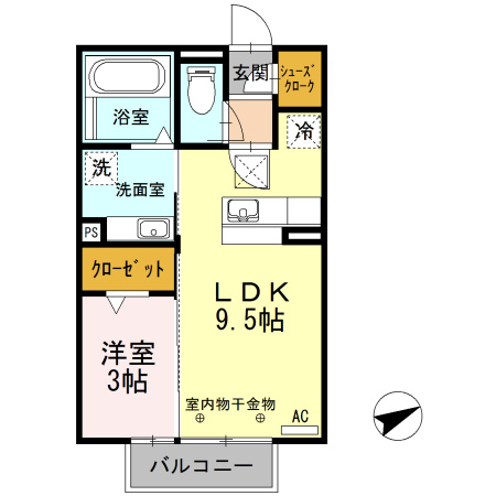 【間取り】 | アルディーラ伊倉　A棟