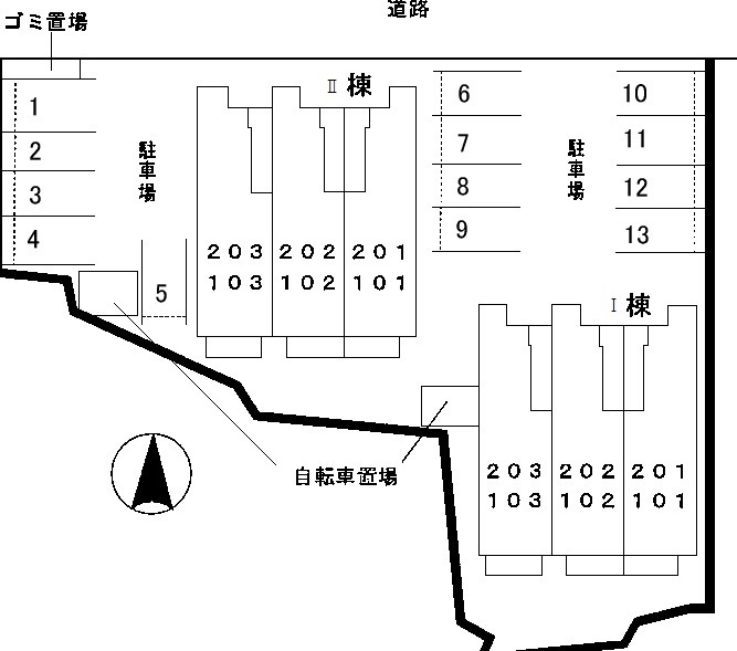 コモドアロッジオⅠの区画図