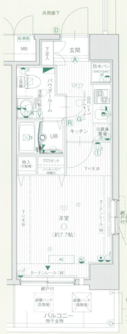 大阪市東成区中道１丁目の賃貸マンションの間取り