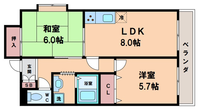 【間取り】 | ラ・モードニシカワⅠ
