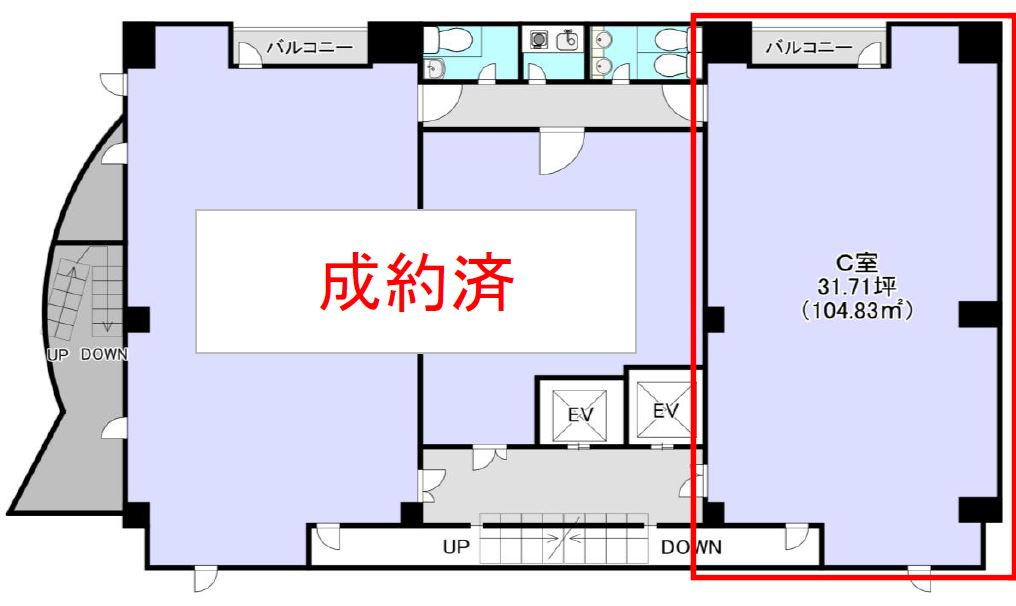 フクダ不動産NAMBAビルの間取り