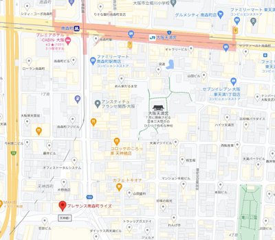 【地図】 | 2018年建築。南森町エリアの収益物件です！