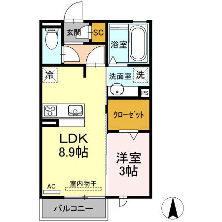 【間取り】 | セジュール潮崎 | 使いやすい間取りです。