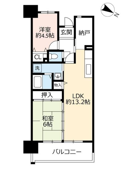 【間取り】 | ＵＲアーベイン美野島