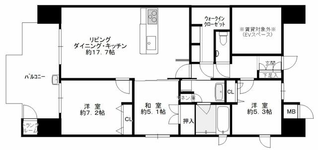 【間取り】 | パーク・サンリヤン博多の森