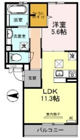 インペリアルカーサB棟の間取り
