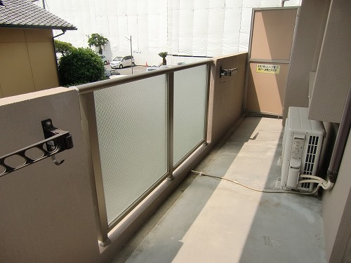 熊本市中央区本荘６丁目の賃貸マンションのバルコニー