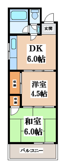 【間取り】 | グロースハイツ住道Ⅱ