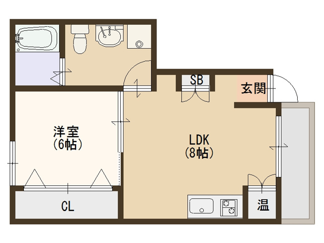 【間取り】 | ピークショア玉出駅前