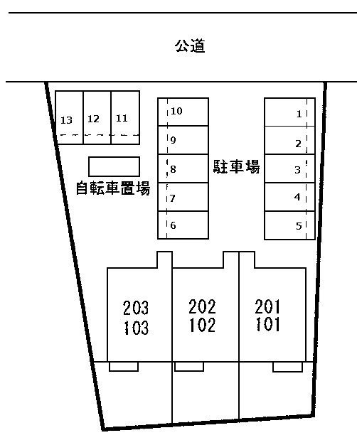 カーサエスタ弐番館の区画図