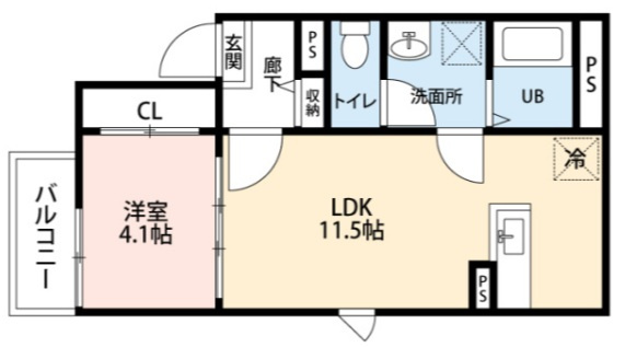 【間取り】 | エルモス野芥
