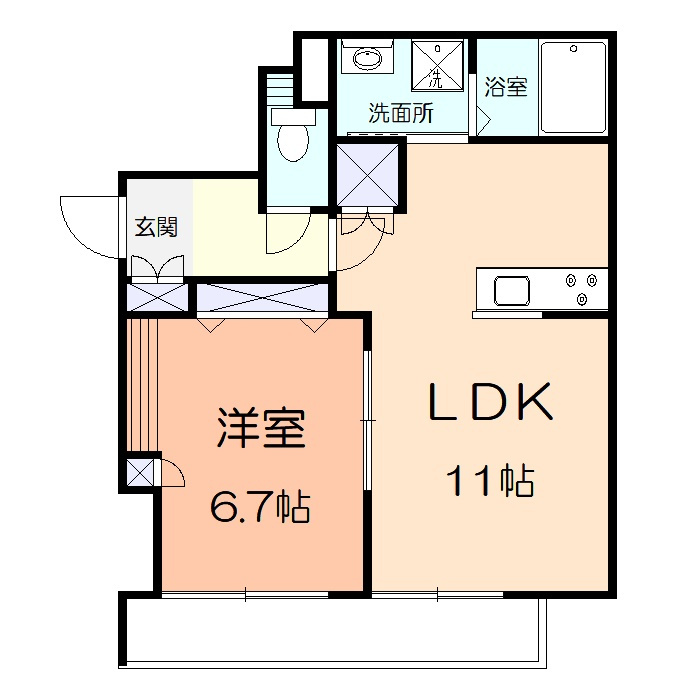 プランドール元町の間取り