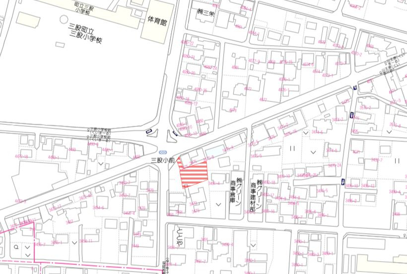 北諸県郡三股町大字樺山の売地の土地図
