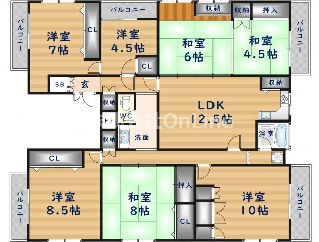 ラフォーレ大蓮の間取り