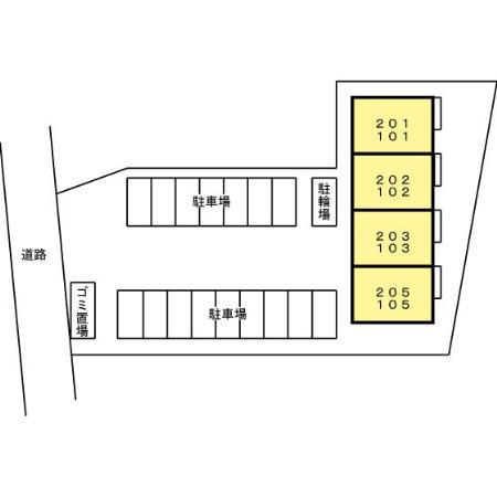 クローバーハイツの区画図