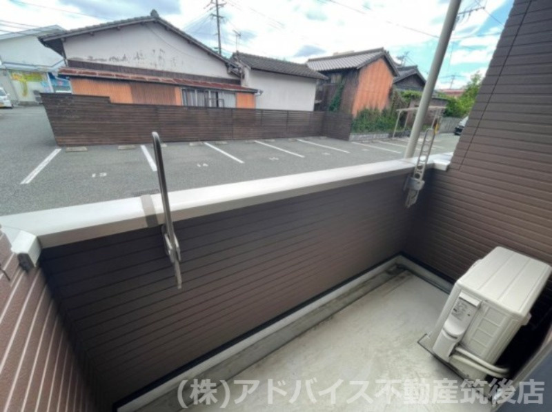 八女郡広川町大字一條のアパートのバルコニー
