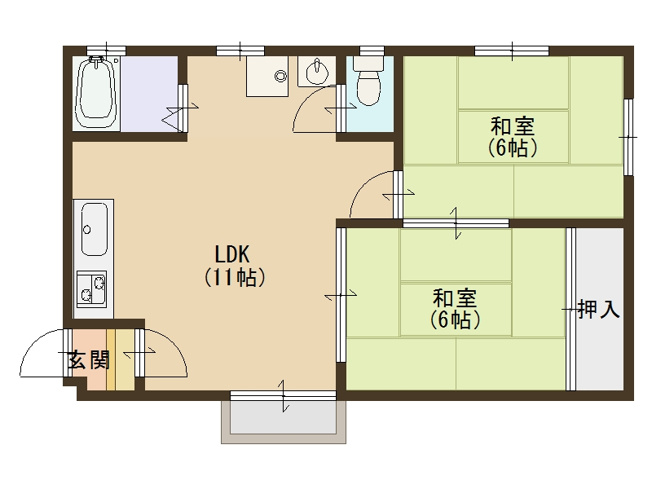 【間取り】 | ハイツ御崎館