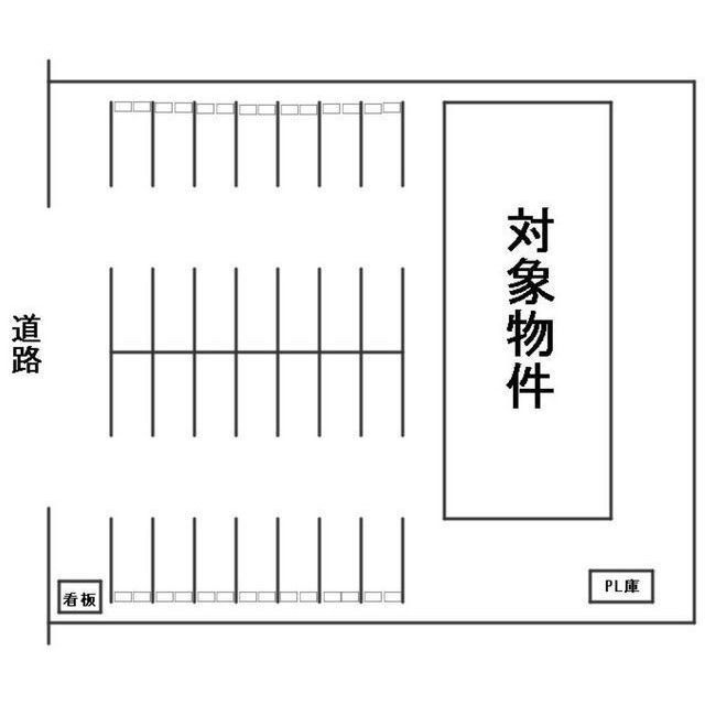 岩崎山田店舗の駐車場|配車図