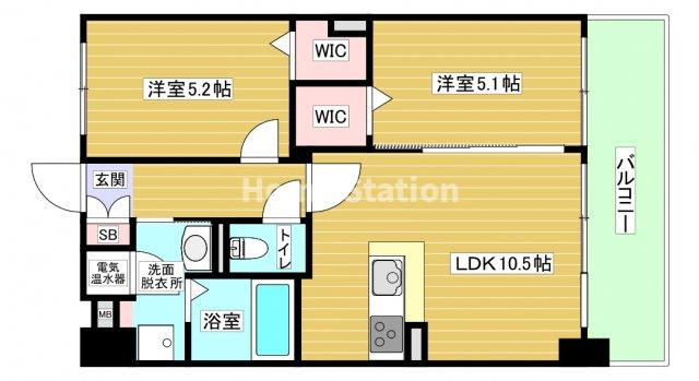 【間取り】 | メゾンクラウン鷺洲