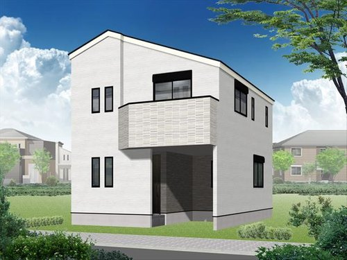 ＬＤＫ１８帖以上の大型４ＬＤＫ♪神奈川区菅田町　全２棟新築戸建ての外観パース|令和4年3月中旬に完成予定の新築戸建です。