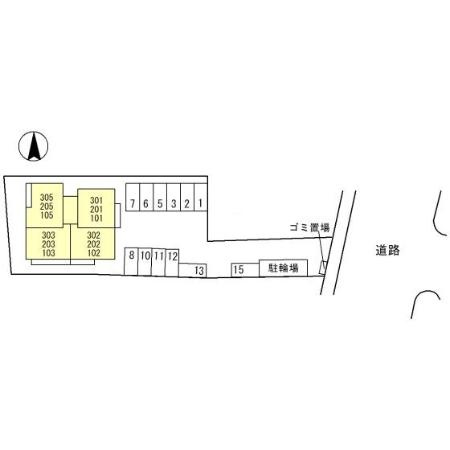 コーポＴＥ　Ⅱの区画図