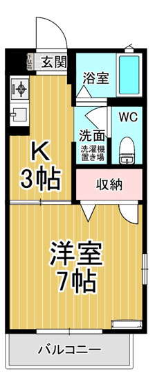 【間取り】 | ラフォーレ・昴B | 単身者専用のお部屋です♪